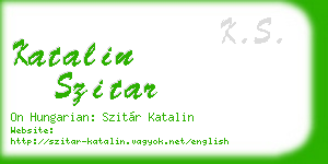 katalin szitar business card